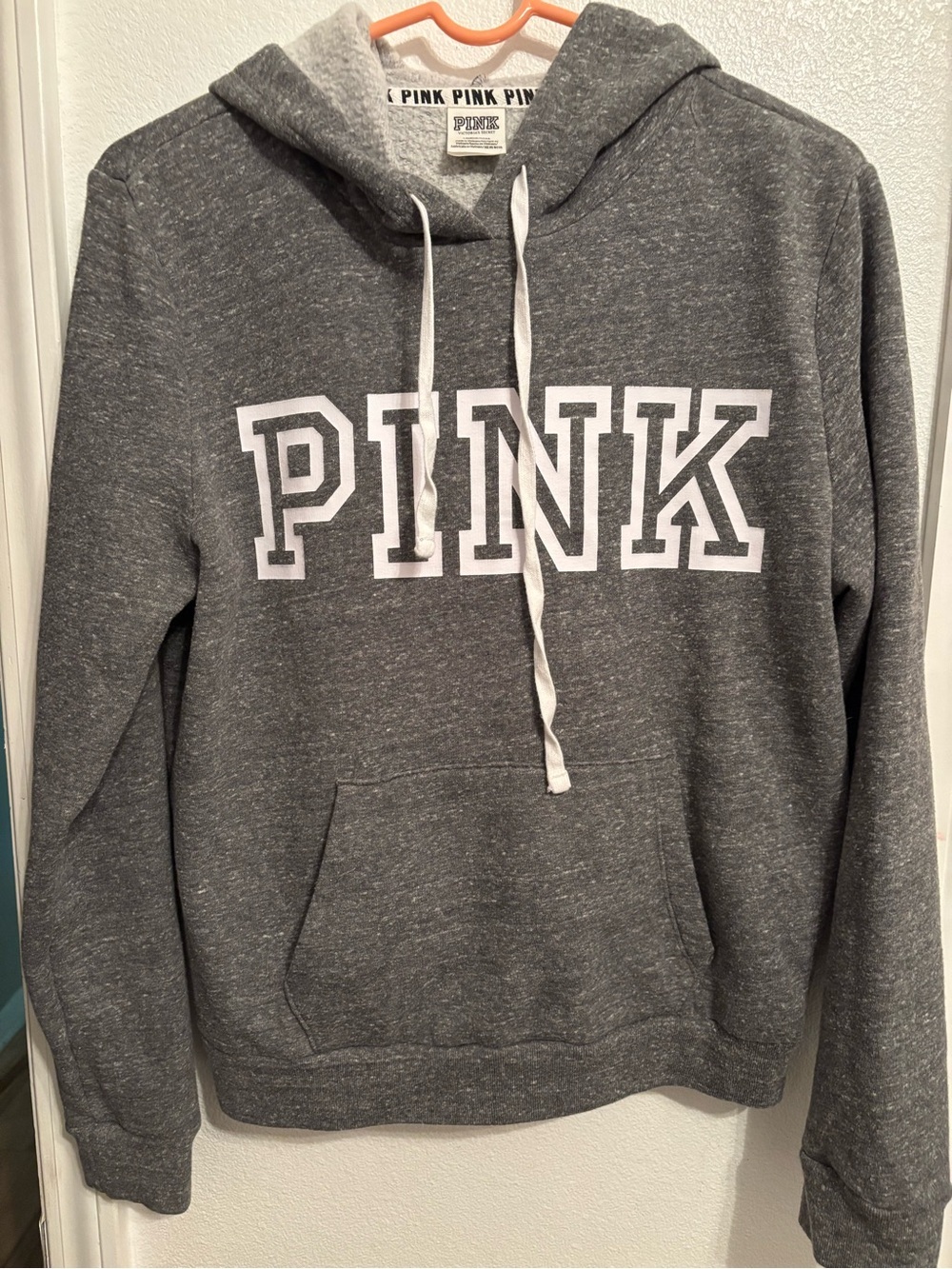 PINK Victoria's Secret Gray Hooded Sweatshirt - Women's Cozy Pullover L